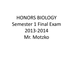 Ap biology semester 1 final exam pdf