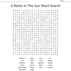 Crossword a raisin in the sun