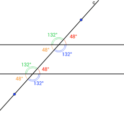 Line transversal parallel lines cut which congruent angle brainly